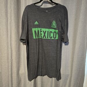 Adidas Charcoal Tee with Mexico Logo